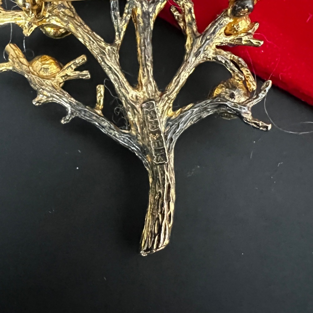 Colorful Sterling Silver Tree Brooch - Picture 3 of 7